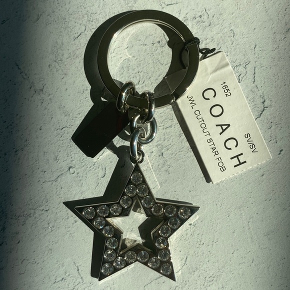 Coach Accessories - NWT Coach Cutout Star Fob Keychain